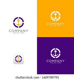 Marine app modern logo style