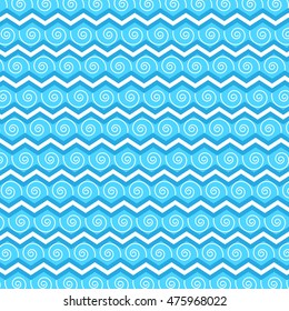 Marine background in flat style. For design of covers, printing on fabric or paper