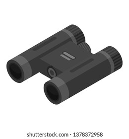 Marine binoculars icon. Isometric of marine binoculars vector icon for web design isolated on white background