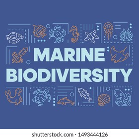 Marine Biodiversity Word Concepts Banner Oceanarium Stock Vector ...