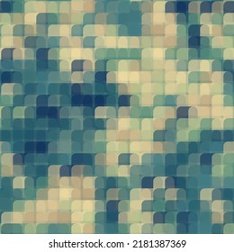 Marine blue and beige colored, coast guard digital camouflage seamless pattern. Abstract military geometric modern camo background. Vector illustration for textile print or wrapping paper