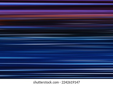 Marine Blue horizontal stripes gradient design art for backgrounds. Blurred Motion. Vector Illustration.