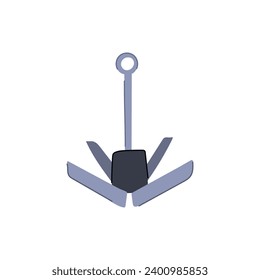 marine boat anchor cartoon. navy travel, symbol nautical, vessel water marine boat anchor sign. isolated symbol vector illustration