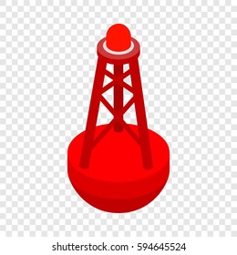 Marine buoy isometric icon 3d on a transparent background vector illustration