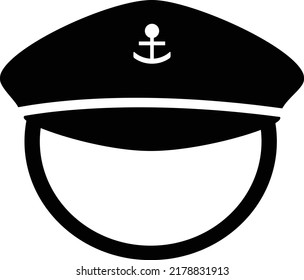 Marine captain cap sign. Sailor hat icon. Illustration vector