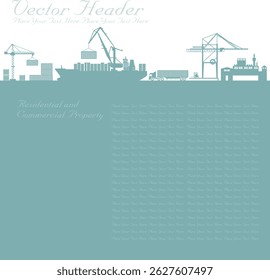 Marine and Cargo insurance concept on background with Industry symbol.