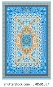 Marine Carpet. Detailed illustration of a carpet.