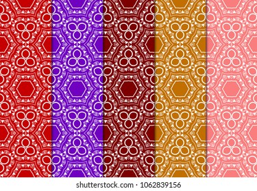 marine color seamless geometric pattern with floral mandala. vector illustration. for print, fashion geometric design.
