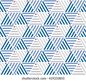 las franjas marinas de color son un patrón sin fisuras. ilustración vectorial de ornamento repetible de mosaico 