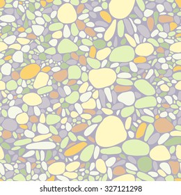 Marine colored stones - vector seamless pattern