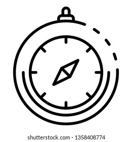 Marine compass icon. Outline marine compass vector icon for web design isolated on white background