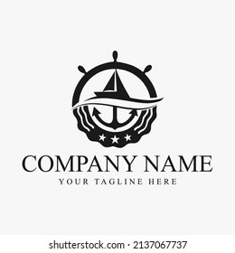 Marine concept company logo vector