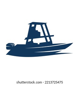 Logo de los barcos de pesca de la consola marina Icono Ilustración Identidad de la marca