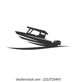 Marine console fishing boats logo Icon Illustration Brand Identity