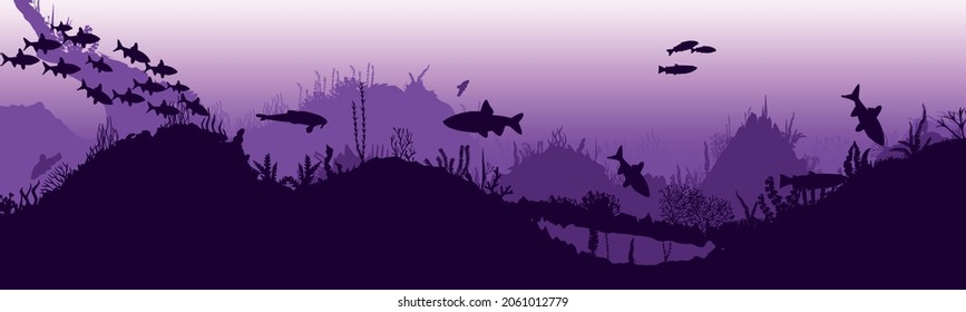 Marine Coral Reef with Fish Underwater Sea Ocean
Sea bottom
Nature illustration