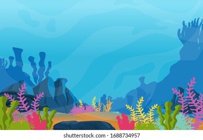 Meereskorallenriff Unterwassermeer-Naturillustration