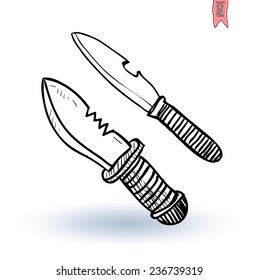 Marine corps knife, vector illustration