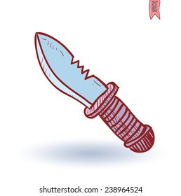 Marine corps knife, vector illustration