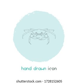 Marine crab icon line element. Vector illustration of marine crab icon line isolated on clean background for your web mobile app logo design.