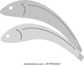 Marine Creature Anchovy Fish Illustration