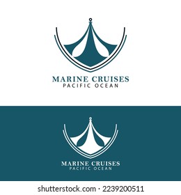 Marine Cruises Logo Vector Illustration 