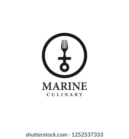 marine culinary logo design