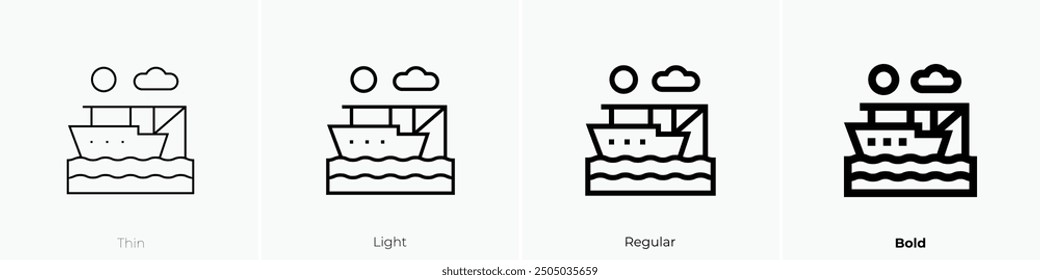 marine debris icon. Thin, Light Regular And Bold style design isolated on white background