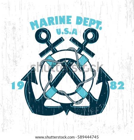 Marine Dept. U.S.A vector T-shirt Design.