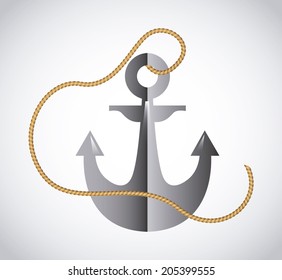 Marine design over white background, vector illustration