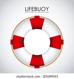 Marine design over white background, vector illustration