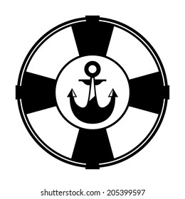 Marine design over white background, vector illustration