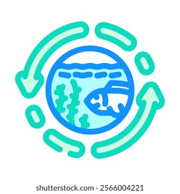 marine ecosystem world ocean color icon vector. marine ecosystem world ocean sign. isolated symbol illustration