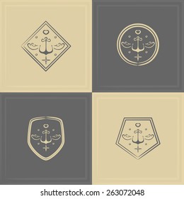 Marine emblem. element of corporate identity. vector format.