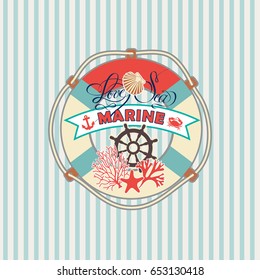 marine emblem. sea. love
