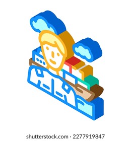 marine engineer worker isometric icon vector. marine engineer worker sign. isolated symbol illustration