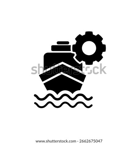 Marine engineering icon. Linear style sign for use web design, logo.Symbol illustration.