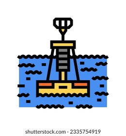 marine environmental monitoring color icon vector. marine environmental monitoring sign. isolated symbol illustration