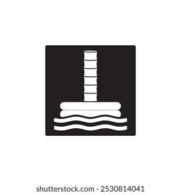 .marine evacuation chute icon symbol sign vector