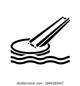 Marine Evacuation Slide Black Icon ,Vector Illustration, Isolate On White Background Label. EPS10
