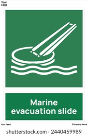 Marine evacuation slide signs symbol standard iso 7010