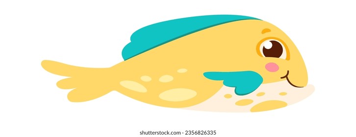 Marine Fish Character Vector Illustration