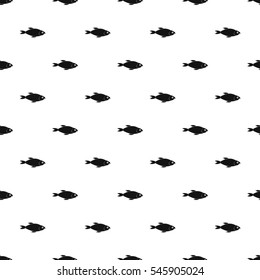 Marine fish pattern. Simple illustration of marine fish vector pattern for web