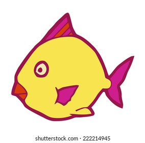 marine fish - stylized vector illustration