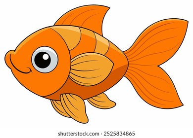 A marine fish vector art in white background illustration.