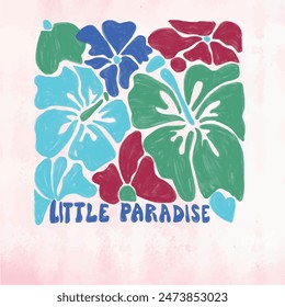 Marine Flowers graphic design.  tshirt print design and more