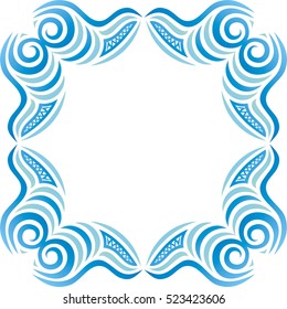 Marine frame. Vector illustration.