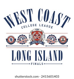 Marine graphic with slogan and logos