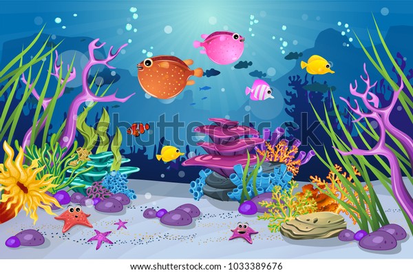 Marine Habitats Beauty Coral Reefs There Stock Vector (Royalty Free ...