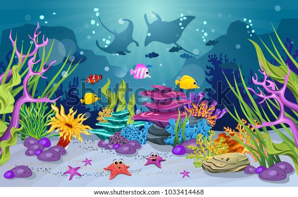 Marine Habitats Beauty Coral Reefs There Stock Vector (Royalty Free ...