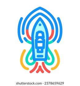 marine hydrodynamics color icon vector. marine hydrodynamics sign. isolated symbol illustration
